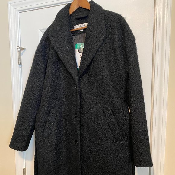 NWT Kenneth Cole New York Charcoal Coat - Picture 1 of 5